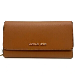 Michael Kors Large Trifold Wallet Luggage Brown